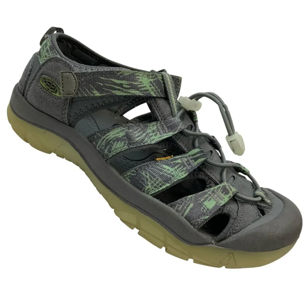 KEEN Big Kids Newport H2 Glow In The Dark Water Shoes Sandals 6 Gray